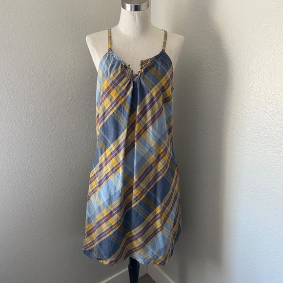 Tommy Hilfiger Plaid Midi Dress 100% Cotton - Picture 1 of 6
